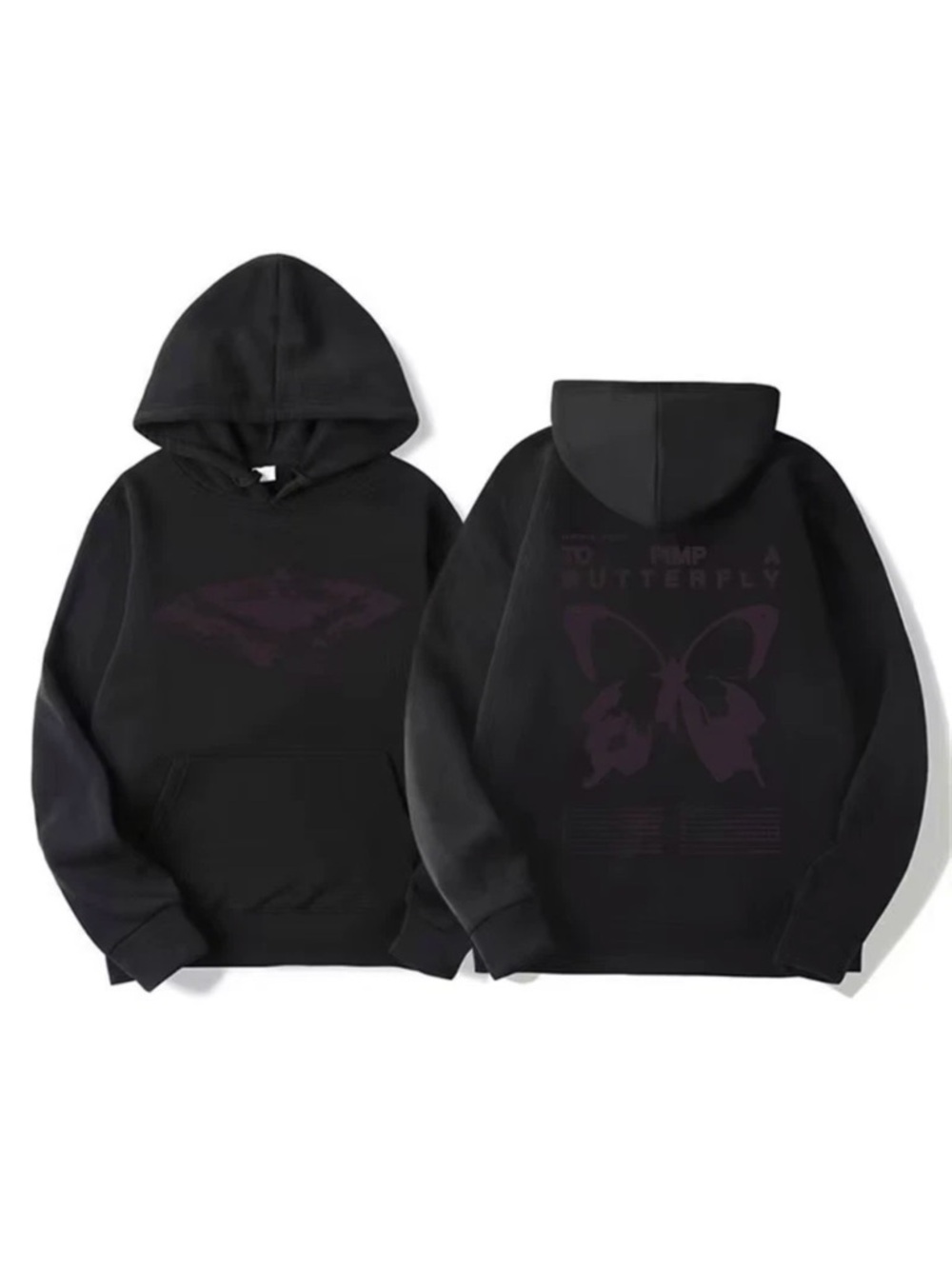 Kendrick Lamar Men’s Black Album Hoodie to Pimp a Butterfly Tracklist Graphic M